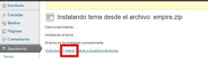 instalar una plantilla de WordPress-activar tema instalar una plantilla de WordPress-activar tema