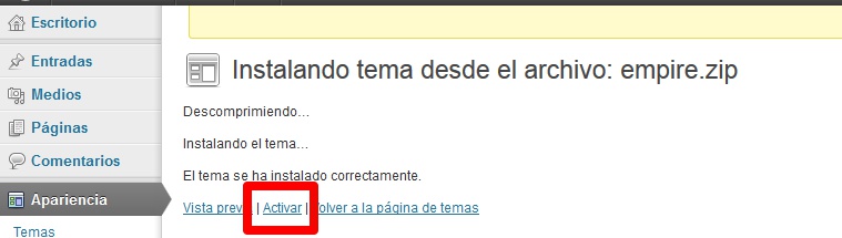 Activar tema o plantilla en WordPress Activar-tema-plantilla-Wordpress