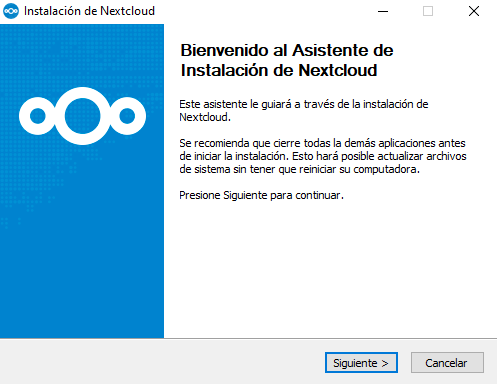Cómo instalar el cliente Nextcloud en Windows 10