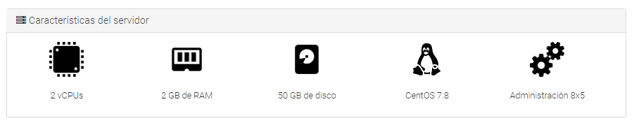 Conocer las características de un servidor cloud