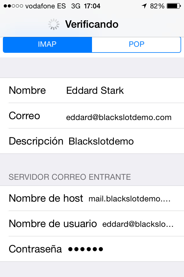 Configuración de cuentas de correo en iphone